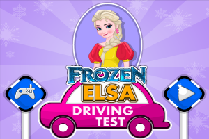 Frozen-Elsa-Driving-Test