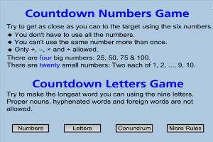 Countdown-Numbers-and-Letters Game